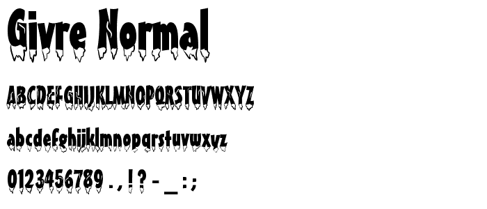 Givre Normal font